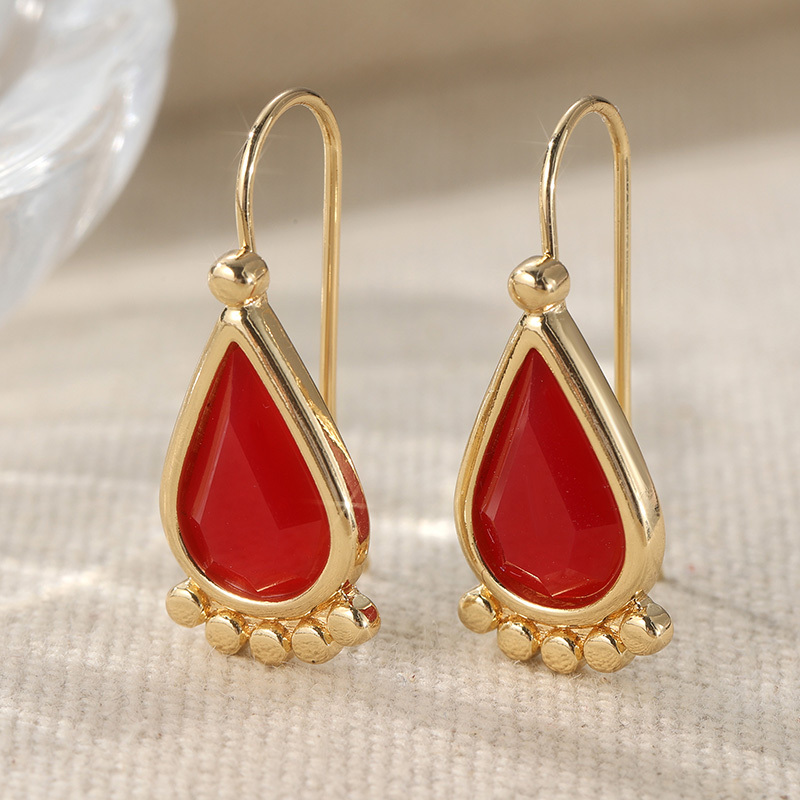 Women's Water Droplet Shaped Ear Hook Earrings